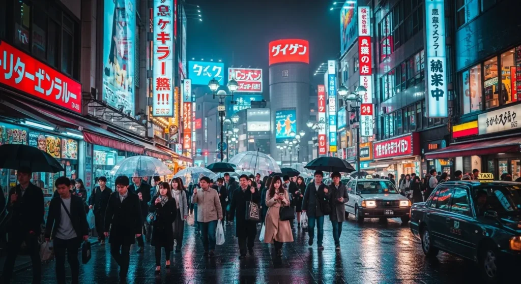 Neon-lit streets of Shinjuku, Tokyo at night during a Japan vacation