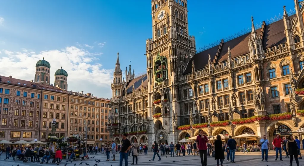 Beautiful view of Marienplatz in Munich, a perfect starting point for a Germany vacation By Yaz Explore | YazExplore