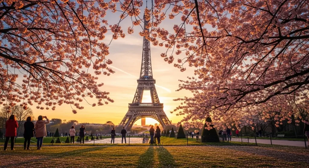 Eiffel Tower view from Trocadéro gardens during spring in Paris By Yaz Explore | YazExplore