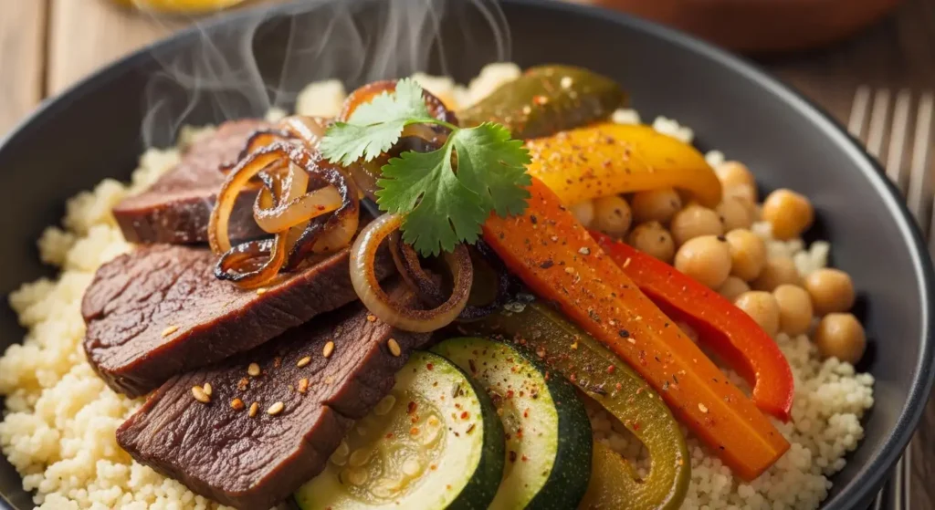 EXPLORE - Morocco’s Food Made Easy| Your Simple Guide to Tagines, Couscous & More 🇲🇦🍲 Authentic Moroccan Friday couscous dish with seven vegetables and meat