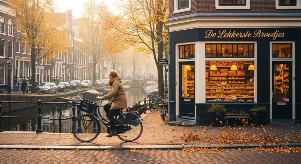 Exploring Amsterdam canals and traditional Dutch food culture
