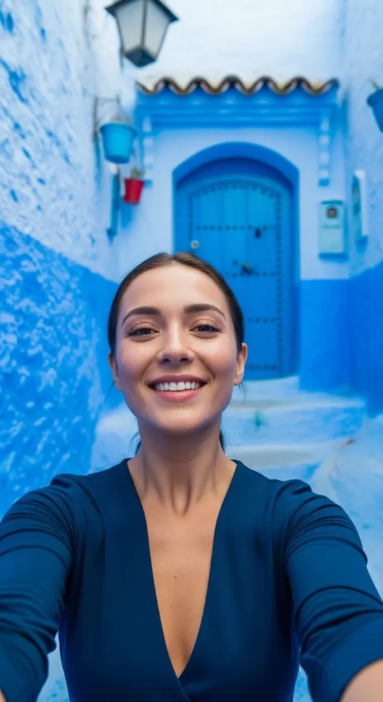 EXPLORE - Morocco Vacation Planning Made Easy: A Proven Guide for Beginners An influencer sharing travel tips for a Morocco vacation from a sunny riad balcony in Marrakesh. morocco travel, morocco vacation, travel guide, sahara desert, marrakesh, fes, chefchaouen, itinerary planning, travel tips, cultural travel,