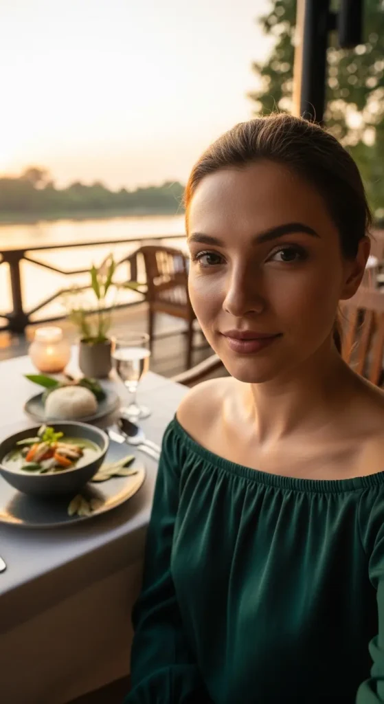 EXPLORE - Thailand Food Decoded: Your Guide to Flavors, Dishes & Secrets A woman vlogging about Thailand food in front of a vibrant Bangkok night market. Thai cuisine, Food travel, Southeast Asia, Beginner's guide, Cultural food, Cooking, Travel tips, Street food, Restaurant guide, Food blog