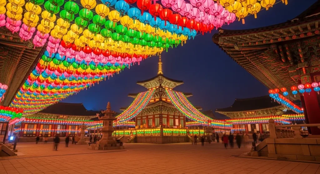 Yaz Explore - ๐ฐ๐ท South Korean Culture ๐ฐ๐ท | Theย Fascinatingย History You Can't Ignore ๐
โโ๏ธ A Korean temple decorated with vibrant lanterns, a beautiful part of South Korean culture during Buddha's Birthday By Yaz Explore | YazExplore
E-X-P-L-O-R-E without limits at YazExplore