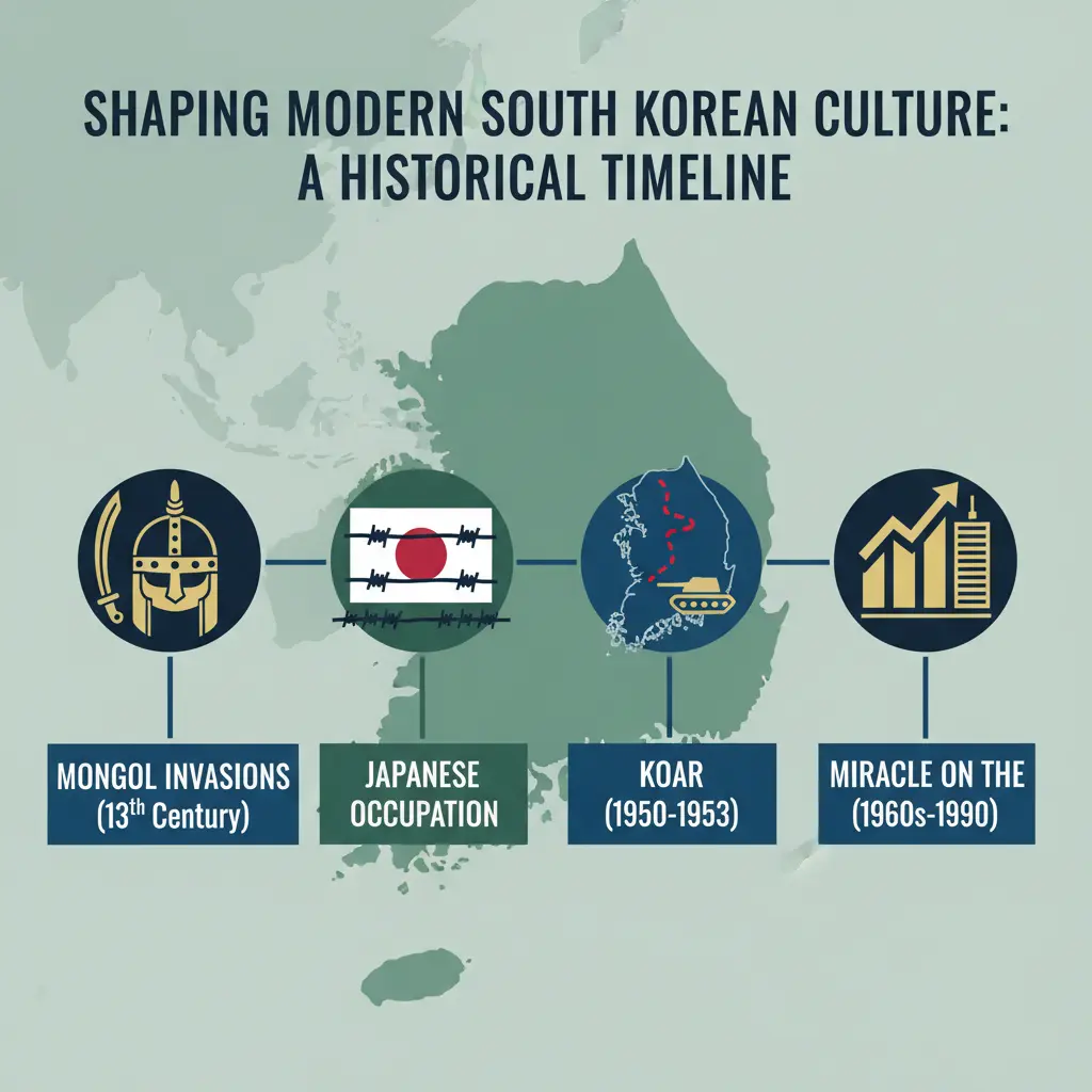 Yaz Explore - ๐ฐ๐ท South Korean Culture ๐ฐ๐ท | Theย Fascinatingย History You Can't Ignore ๐
โโ๏ธ An infographic timeline showcasing the historical events that shaped modern South Korean culture By Yaz Explore | YazExplore
E-X-P-L-O-R-E without limits at YazExplore